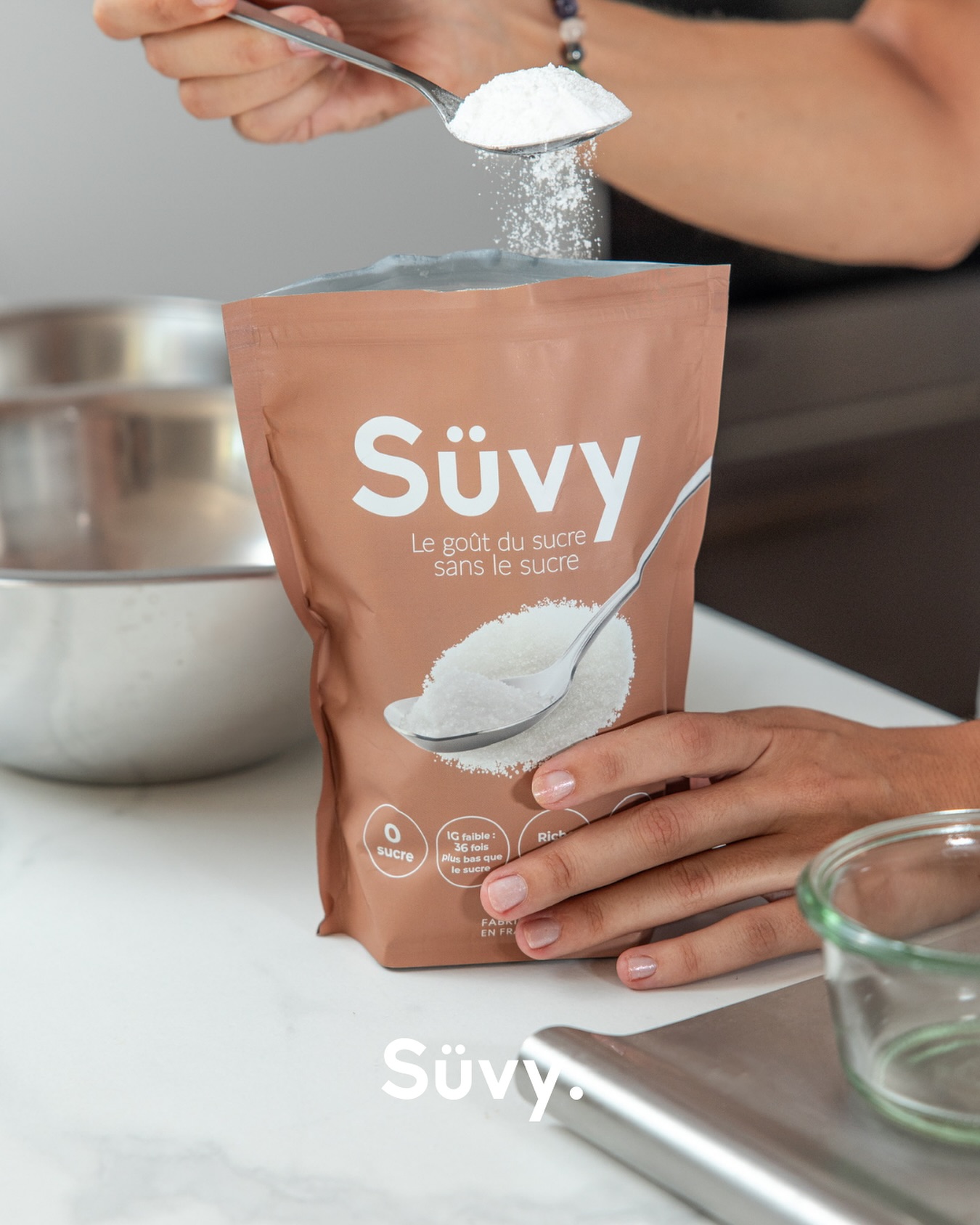 Süvy versé dans une préparation gourmande